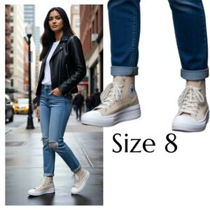 Converse Chuck Taylor All Star  High Top Platform Sneaker Size 8